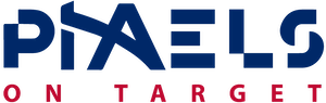 Pixels On Target Logo Vector Blue Red